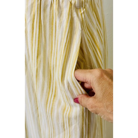 HYFVE Women Size L Striped Ruffle Hem Sleeveless Maxi Dress Cottage Boho - Picture 7 of 16